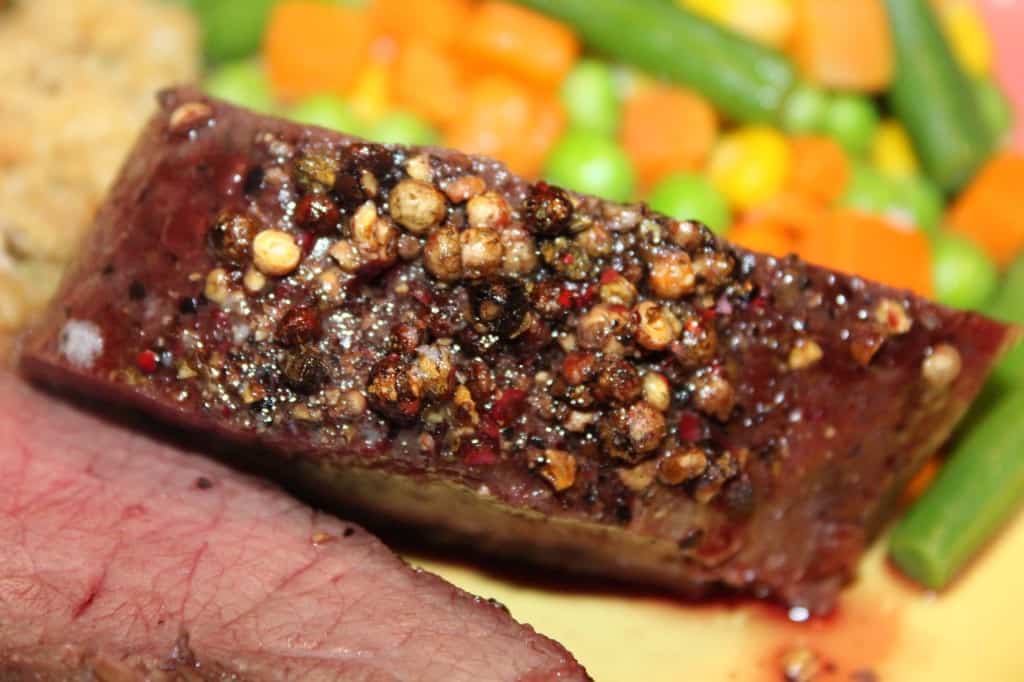 Peppercorn Venison Tenderloin Rooted in Foods