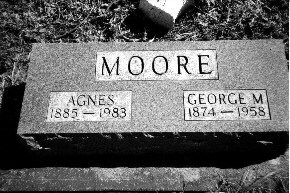 George Melvin Moore, Agnes Moore Gravestone