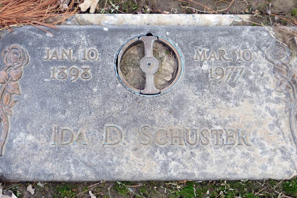 Ida Mueller Schuster headstone