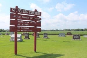 St. Peters Cemetery Sign