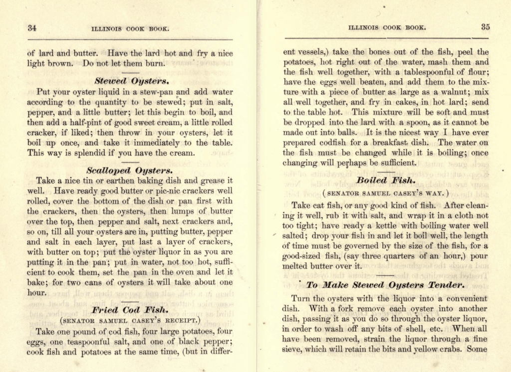 Mrs. Owen's Illinois Cookbook Senator Samuel Casey