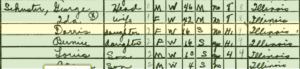 1940 Census Doris Schuster 