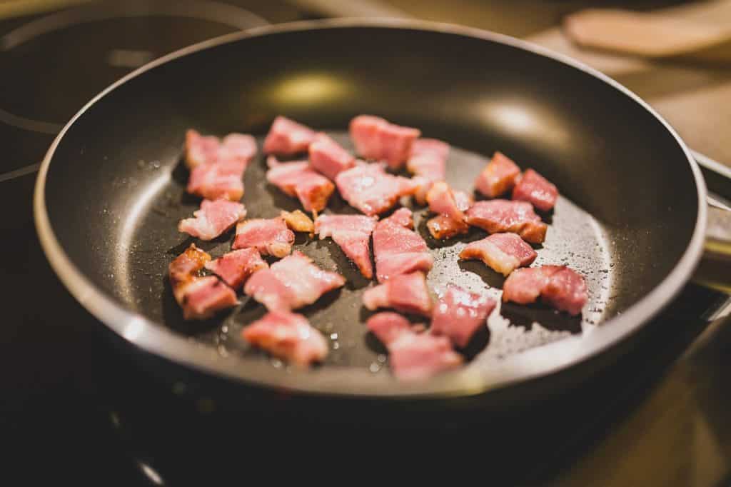 bacon frying 