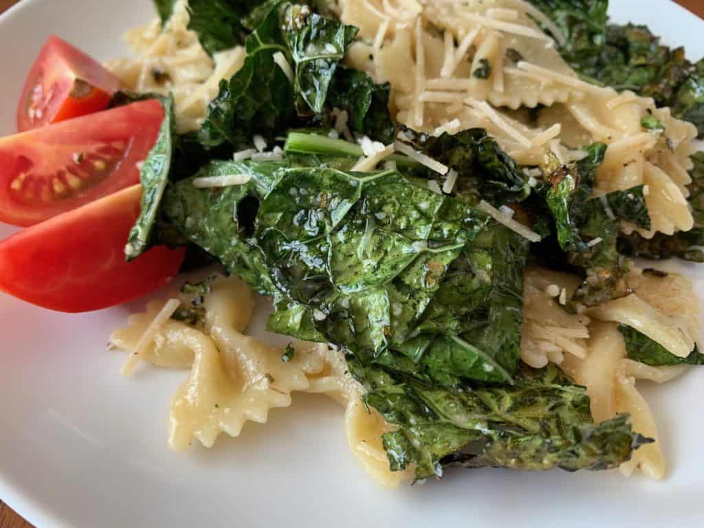 grilled kale pasta salad 