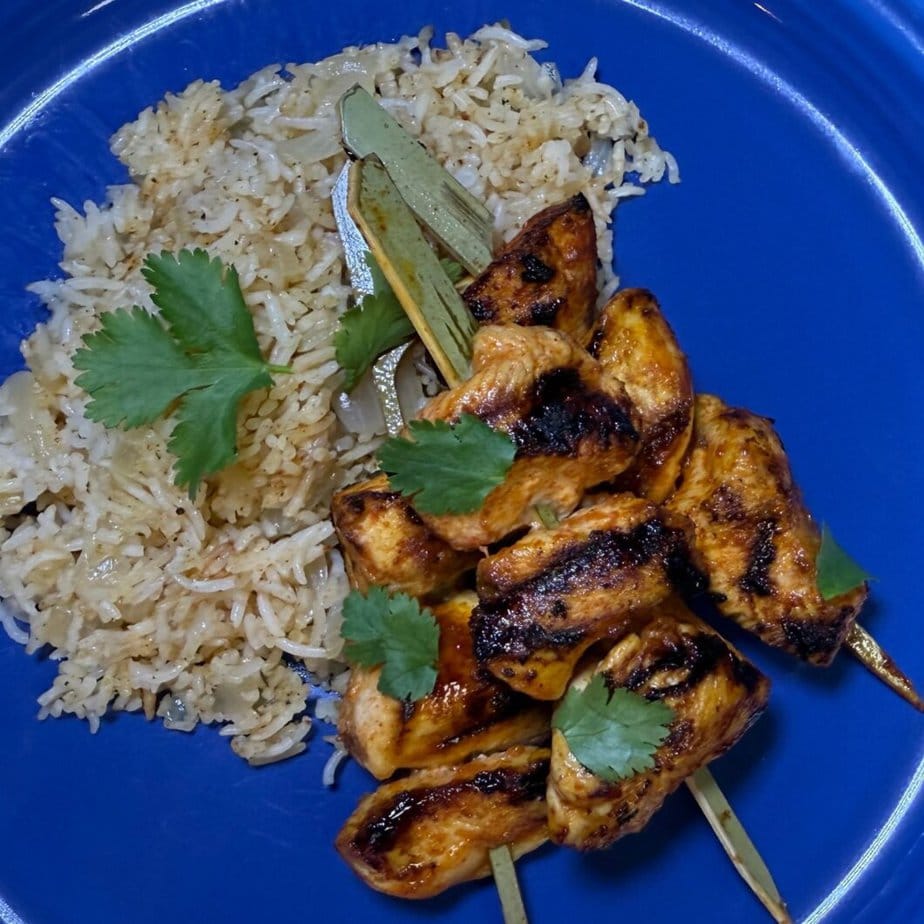 Grilled Lemon Garlic Chicken with Brazilian Style Rice 